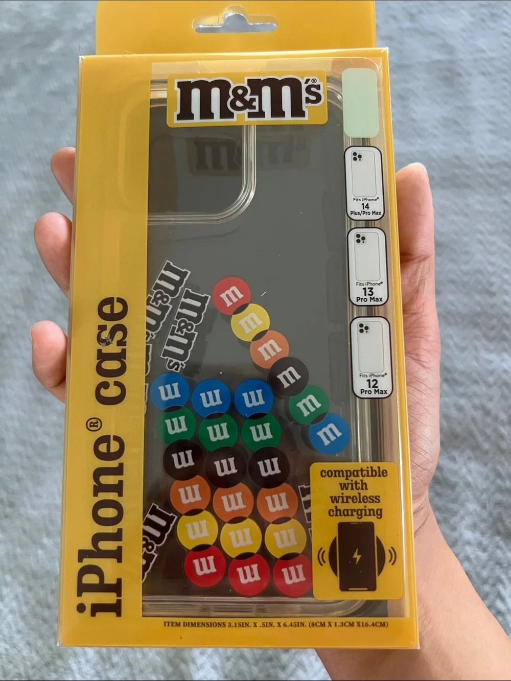 New M&M'S Candy Dot Clear iPhone Plastic Case 12/13/14 Pro Max